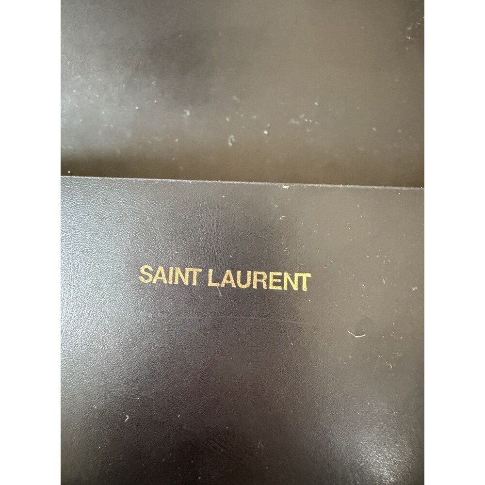Saint Laurent Black Eyeglasses Sunglasses Magnetic Case Envelope Logo YSL